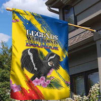 Ecuador Garden Flag Andean Condor With Phalaenopsis Orchid - Wonder Print Shop