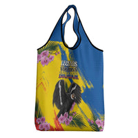 Ecuador Grocery Bag Andean Condor With Phalaenopsis Orchid - Wonder Print Shop