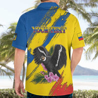 Personalized Ecuador Hawaiian Shirt Andean Condor With Phalaenopsis Orchid - Wonder Print Shop