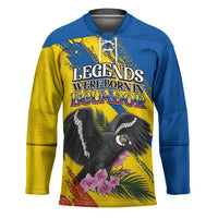 Personalized Ecuador Hockey Jersey Andean Condor With Phalaenopsis Orchid - Wonder Print Shop