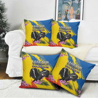 Ecuador Pillow Cover Andean Condor With Phalaenopsis Orchid - Wonder Print Shop