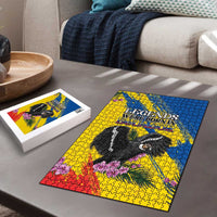 Ecuador Puzzle Andean Condor With Phalaenopsis Orchid - Wonder Print Shop