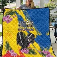 Ecuador Quilt Andean Condor With Phalaenopsis Orchid - Wonder Print Shop