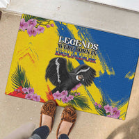 Ecuador Rubber Doormat Andean Condor With Phalaenopsis Orchid - Wonder Print Shop
