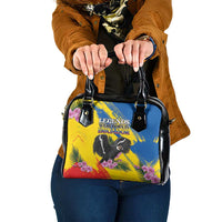Ecuador Shoulder Handbag Andean Condor With Phalaenopsis Orchid - Wonder Print Shop
