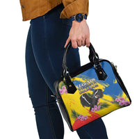 Ecuador Shoulder Handbag Andean Condor With Phalaenopsis Orchid - Wonder Print Shop