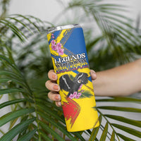 Personalized Ecuador Skinny Tumbler Andean Condor With Phalaenopsis Orchid - Wonder Print Shop