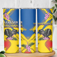 Personalized Ecuador Skinny Tumbler Andean Condor With Phalaenopsis Orchid - Wonder Print Shop