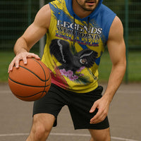 Personalized Ecuador Sleeveless Hoodie Andean Condor With Phalaenopsis Orchid - Wonder Print Shop