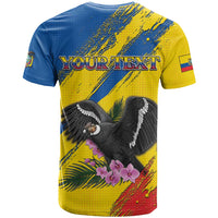 Personalized Ecuador T Shirt Andean Condor With Phalaenopsis Orchid - Wonder Print Shop