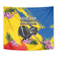 Ecuador Tapestry Andean Condor With Phalaenopsis Orchid - Wonder Print Shop