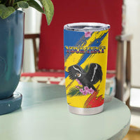 Personalized Ecuador Tumbler Cup Andean Condor With Phalaenopsis Orchid - Wonder Print Shop