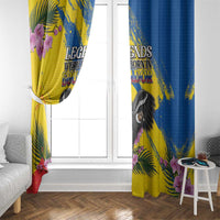 Ecuador Window Curtain Andean Condor With Phalaenopsis Orchid - Wonder Print Shop