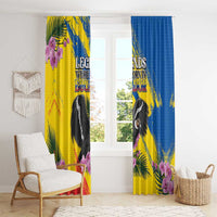 Ecuador Window Curtain Andean Condor With Phalaenopsis Orchid - Wonder Print Shop