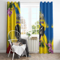 Ecuador Window Curtain Andean Condor With Phalaenopsis Orchid - Wonder Print Shop