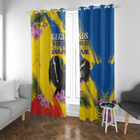 Ecuador Window Curtain Andean Condor With Phalaenopsis Orchid - Wonder Print Shop