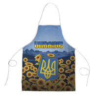 Ukraine Apron Coat Of Arms On Sunflower Field - Wonder Print Shop