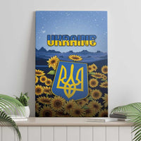 Ukraine Canvas Wall Art Coat Of Arms On Sunflower Field - Wonder Print Shop