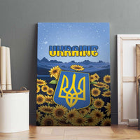 Ukraine Canvas Wall Art Coat Of Arms On Sunflower Field - Wonder Print Shop