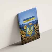 Ukraine Canvas Wall Art Coat Of Arms On Sunflower Field - Wonder Print Shop