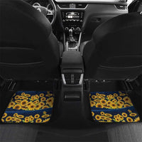 Ukraine Car Mats Coat Of Arms On Sunflower Field - Wonder Print Shop