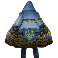 Personalized Ukraine Cloak Coat Of Arms On Sunflower Field - Wonder Print Shop