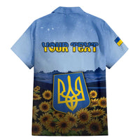 Personalized Ukraine Family Matching Mermaid Dress and Hawaiian Shirt Coat Of Arms On Sunflower Field - Wonder Print Shop