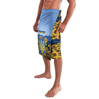 Personalized Ukraine Lavalava Coat Of Arms On Sunflower Field - Wonder Print Shop