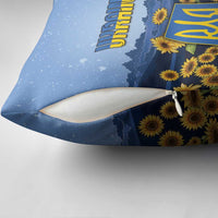 Ukraine Pillow Cover Coat Of Arms On Sunflower Field - Wonder Print Shop