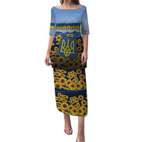 Personalized Ukraine Puletasi Coat Of Arms On Sunflower Field - Wonder Print Shop