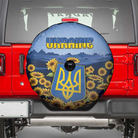 Ukraine Spare Tire Cover Coat Of Arms On Sunflower Field - Wonder Print Shop