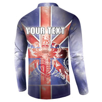 Personalized United Kingdom Button Sweatshirt British Lion Flag Style - Wonder Print Shop