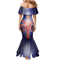 Personalized United Kingdom Family Matching Mermaid Dress and Hawaiian Shirt British Lion Flag Style - Wonder Print Shop