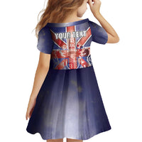 Personalized United Kingdom Family Matching Summer Maxi Dress and Hawaiian Shirt British Lion Flag Style - Wonder Print Shop