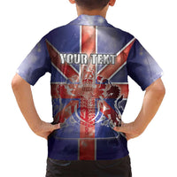 Personalized United Kingdom Family Matching Tank Maxi Dress and Hawaiian Shirt British Lion Flag Style - Wonder Print Shop