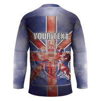 Personalized United Kingdom Hockey Jersey British Lion Flag Style - Wonder Print Shop