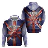 Personalized United Kingdom Hoodie British Lion Flag Style - Wonder Print Shop