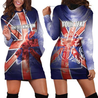 Personalized United Kingdom Hoodie Dress British Lion Flag Style - Wonder Print Shop