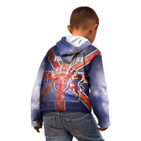 Personalized United Kingdom Kid Hoodie British Lion Flag Style - Wonder Print Shop