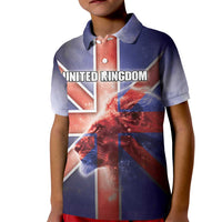 Personalized United Kingdom Kid Polo Shirt British Lion Flag Style - Wonder Print Shop