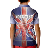 Personalized United Kingdom Kid Polo Shirt British Lion Flag Style - Wonder Print Shop