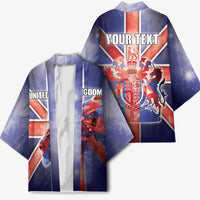 Personalized United Kingdom Kimono British Lion Flag Style - Wonder Print Shop