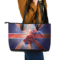 United Kingdom Leather Tote Bag British Lion Flag Style - Wonder Print Shop