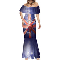Personalized United Kingdom Mermaid Dress British Lion Flag Style - Wonder Print Shop
