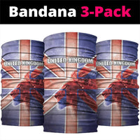 United Kingdom Neck Gaiter British Lion Flag Style - Wonder Print Shop
