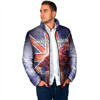 Personalized United Kingdom Padded Jacket British Lion Flag Style - Wonder Print Shop