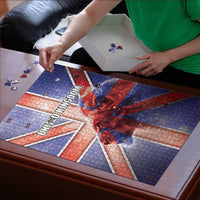 United Kingdom Puzzle British Lion Flag Style - Wonder Print Shop