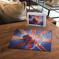 United Kingdom Puzzle British Lion Flag Style - Wonder Print Shop