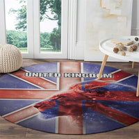 United Kingdom Round Carpet British Lion Flag Style - Wonder Print Shop