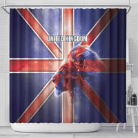 United Kingdom Shower Curtain British Lion Flag Style - Wonder Print Shop